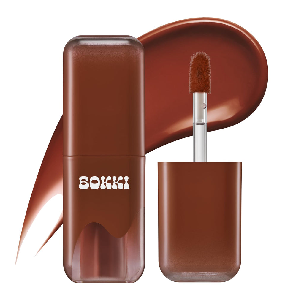 BLACK ROUGE Glow Bokki Tint, GB01 Pepper Red – Korean Lip Tint Inspired by Tteokbokki, Non-Sticky Long-Lasting Lip Stain with Glossy Finish, Cute Stickers – Original Red, Rose, Soy